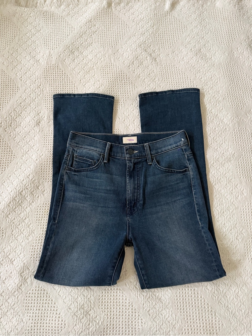 MOTHER Straight-Leg Jeans in Dark Indigo